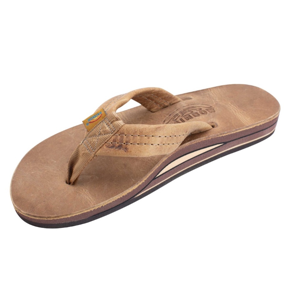 Rainbow Leather Double Layer Arch Support Sandals
